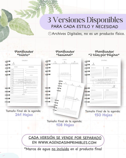 Agenda Estudiantil Minimalista 2027 - Archivo Imprimible - imagen 2