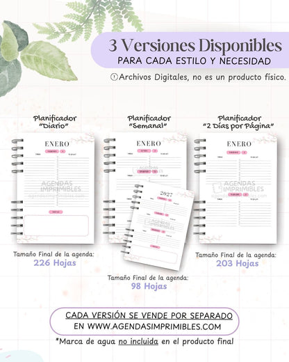 Agenda Mármol Rosa 2027 - Archivo Imprimible - imagen 2