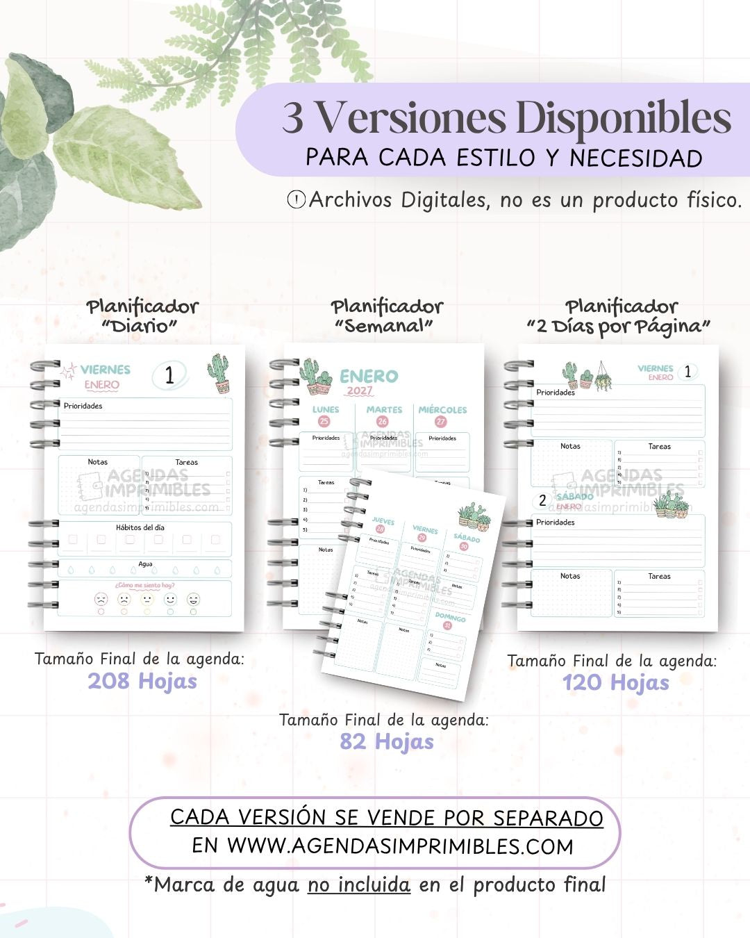 Agenda Cactus 2027 - Archivo Imprimible - imagen 2