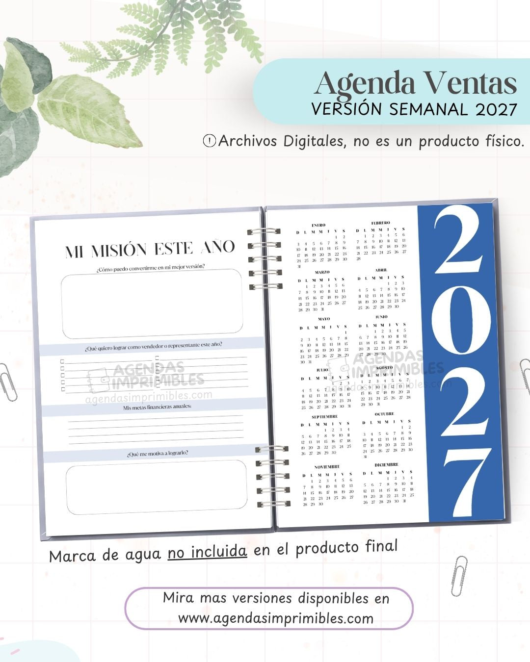 Agenda Ventas 2027 - Semanal - imagen 2