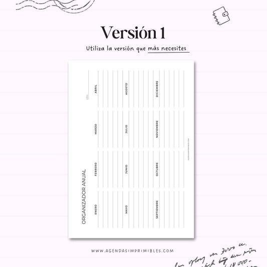 Organizadores Anuales Horizontales