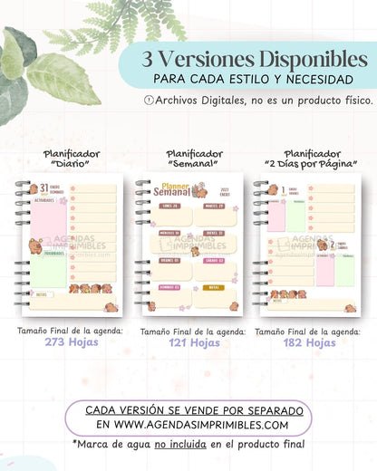 Agenda Capibara 2027 - Archivo Imprimible - imagen 2