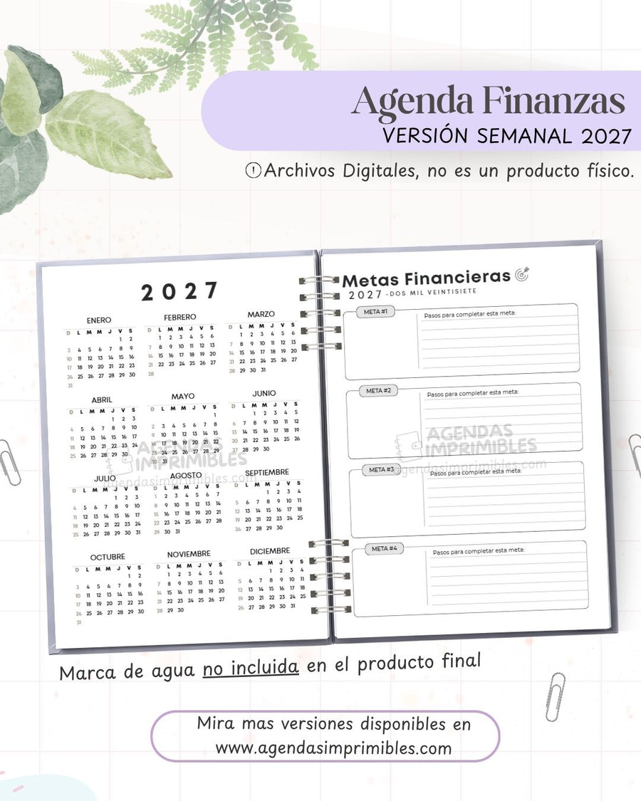 Agenda Finanzas 2027 - Semanal