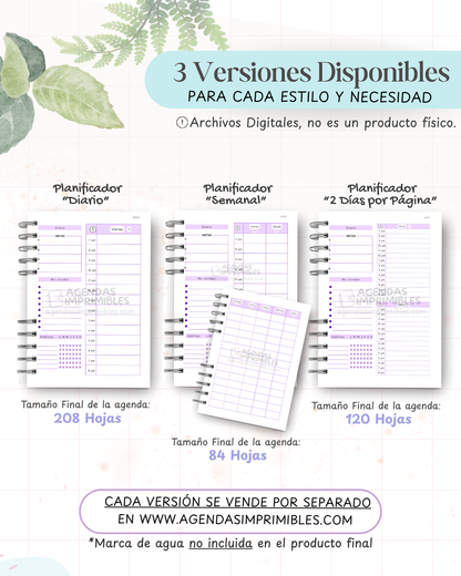 Agenda Morada 2027 - Archivo Imprimible - imagen 2