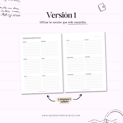 Organizadores Anuales Dobles