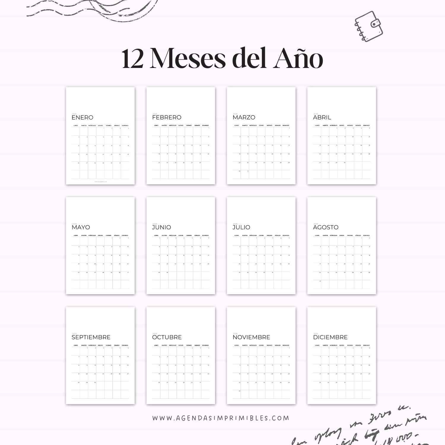 Calendario 2026 Mensual Vertical
