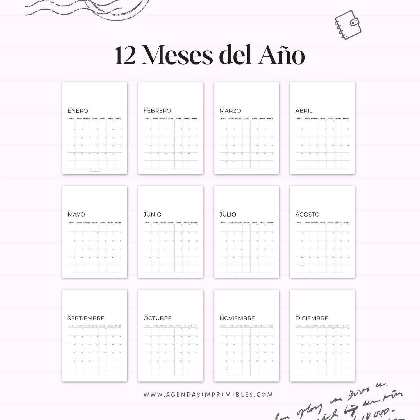 Calendario 2026 Mensual Vertical