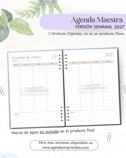 Agenda Maestra 2027 - Semanal - imagen 2