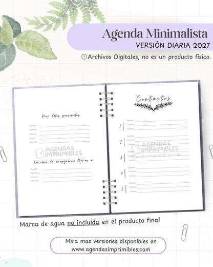 Agenda Minimalista 2027 - Diario - imagen 2