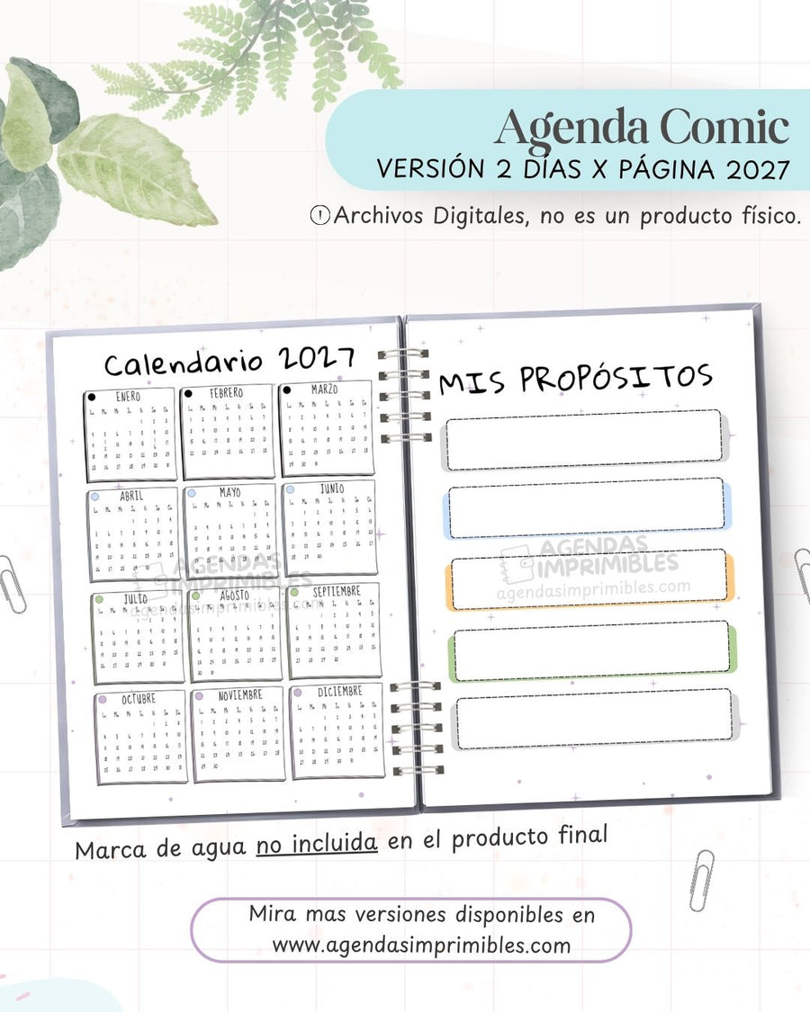 Agenda Cómic 2027 - 2 Días