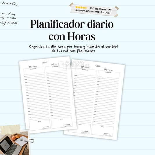 Agenda Unisex 2 dias x Hoja | 2026