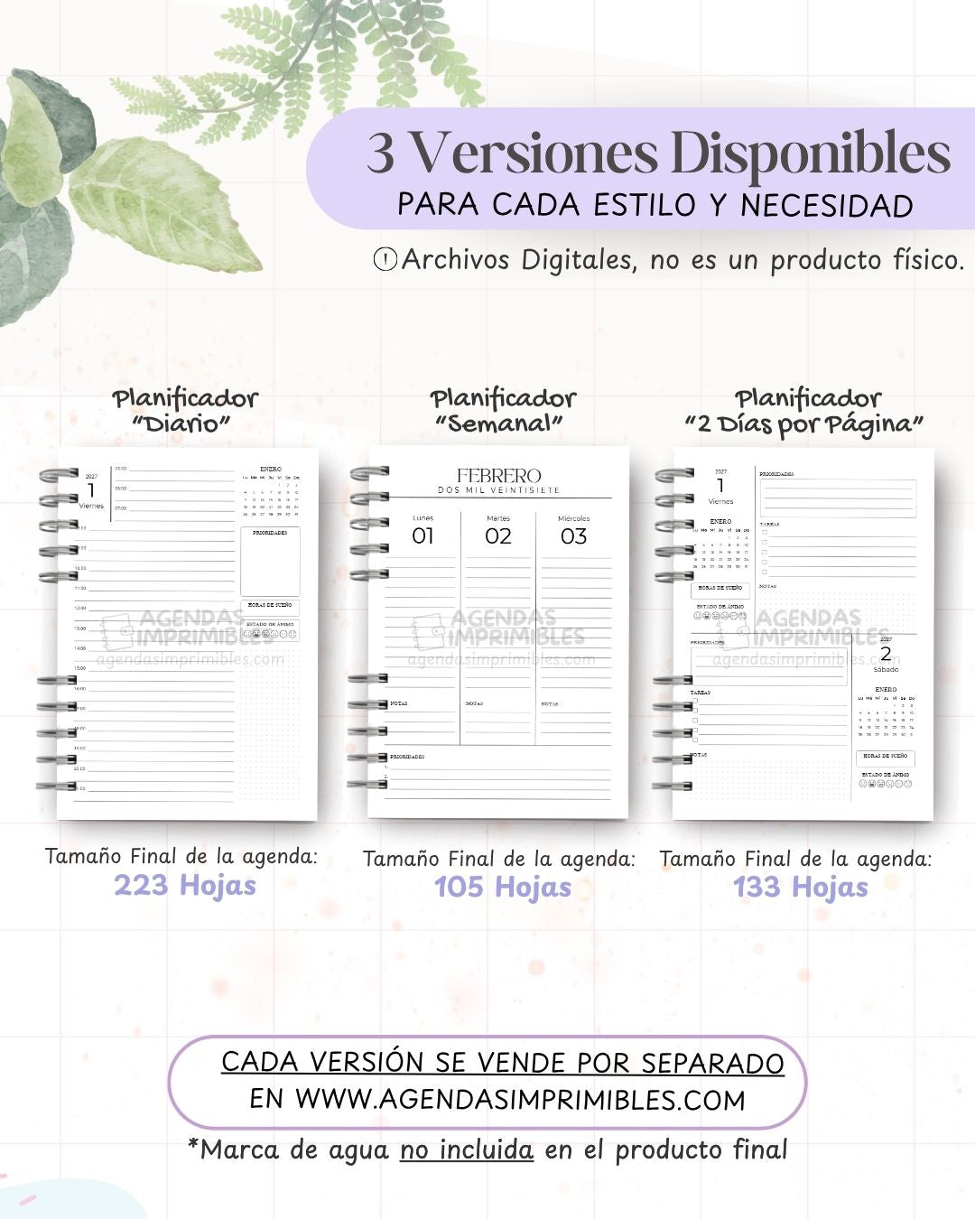 Agenda Elegante Unisex 2027 - Archivo Imprimible - imagen 2
