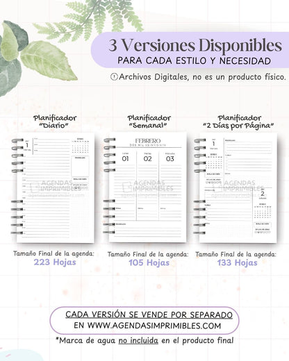 Agenda Elegante Unisex 2027 - Archivo Imprimible - imagen 2