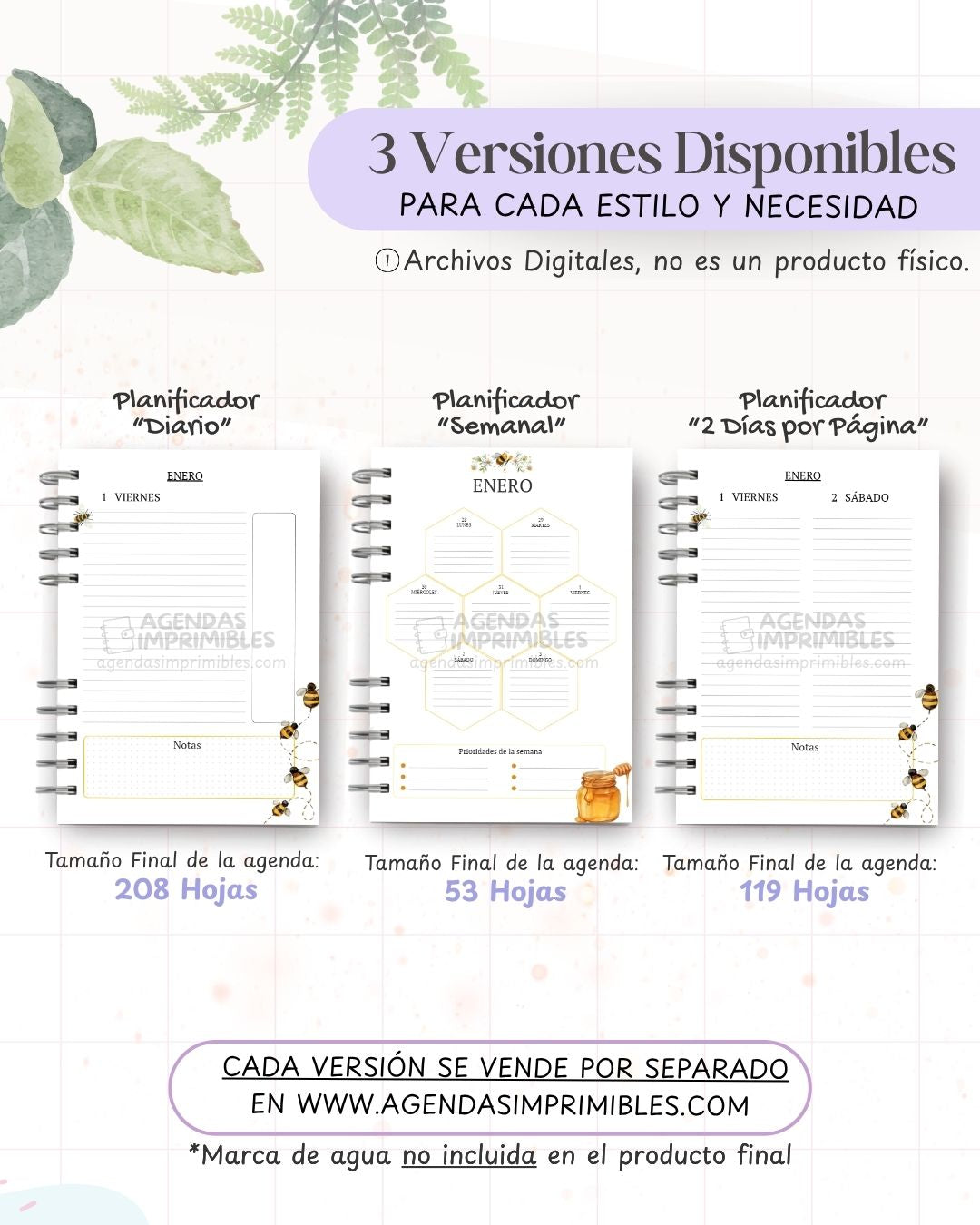 Agenda Abejitas 2027 - Archivo Imprimible - imagen 2