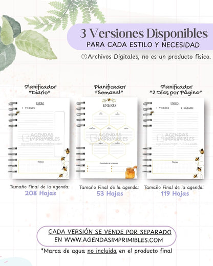 Agenda Abejitas 2027 - Archivo Imprimible - imagen 2