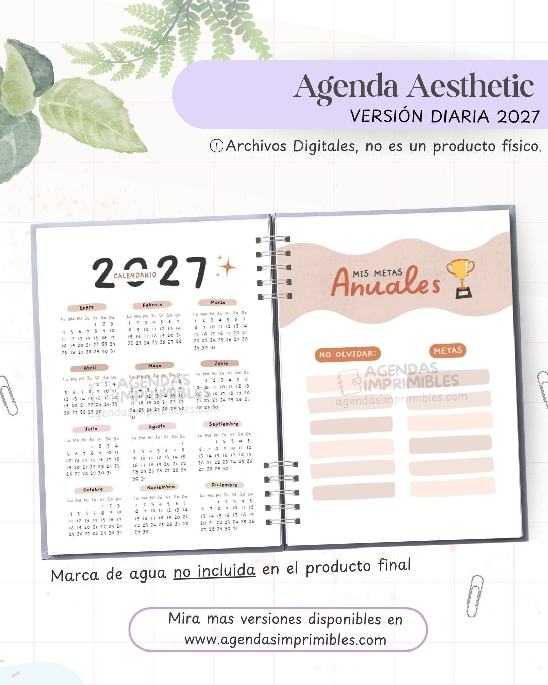 Agenda Aesthetic 2027 - Diario - imagen 2