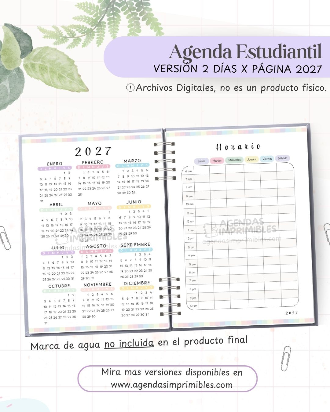 Agenda Estudiantil 2027 - 2 Días - imagen 2