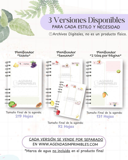 Agenda Frutitas 2027 - Archivo Imprimible - imagen 2