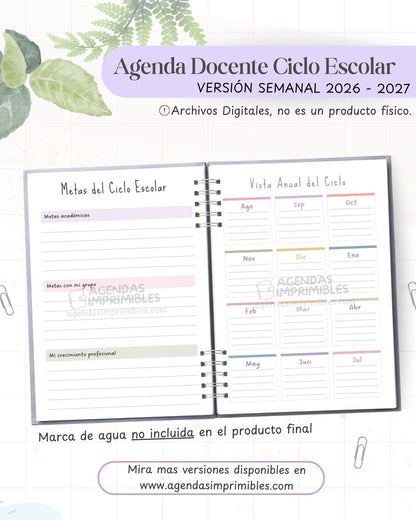 Agenda Docente Ciclo 2027 - Semanal - imagen 2