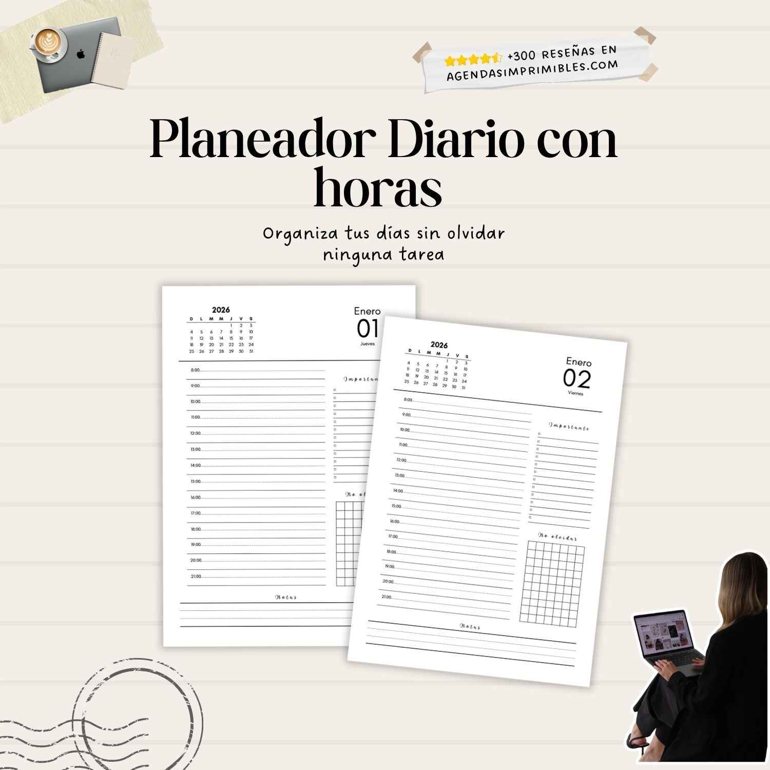 Agenda Minimalista Diaria | 2026