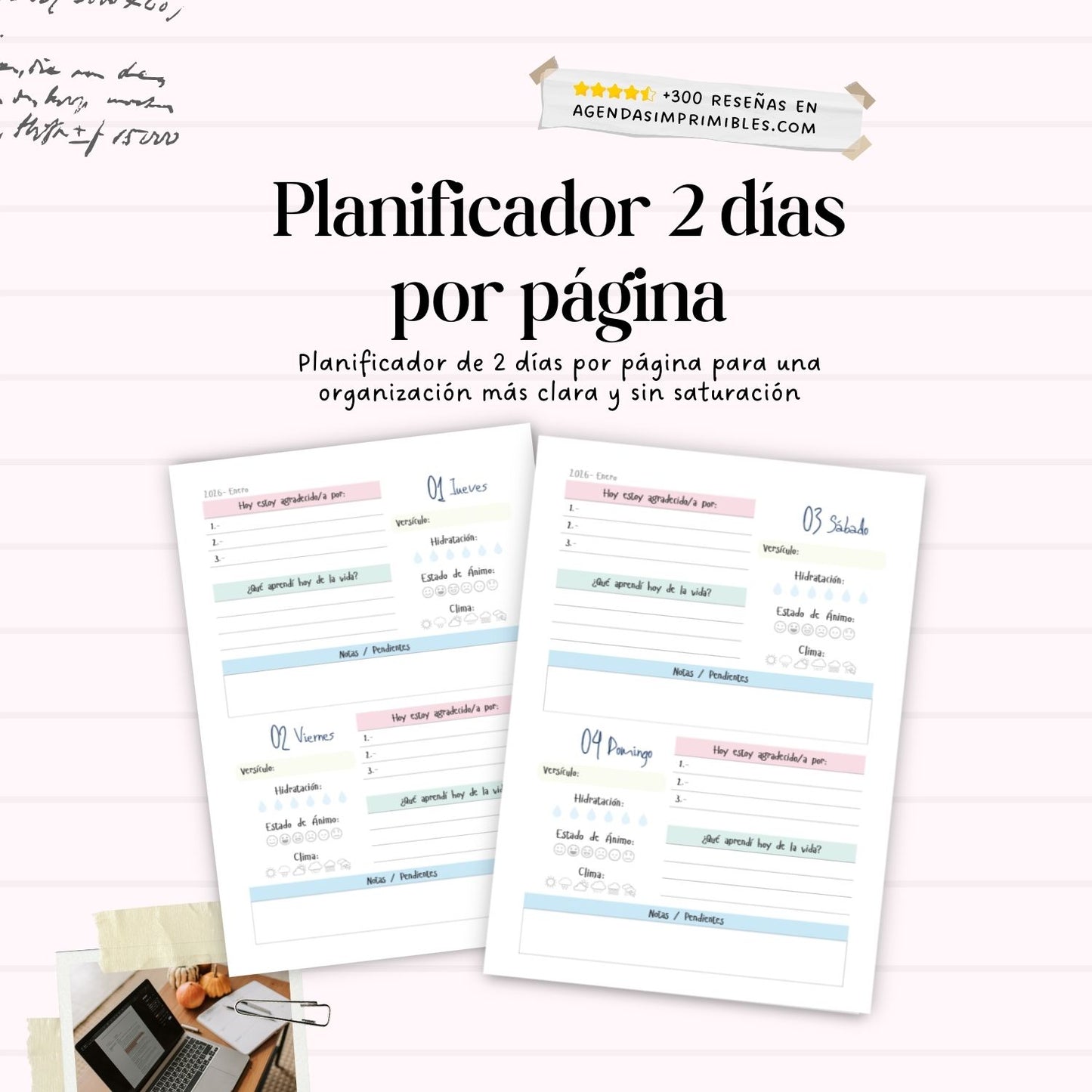 Agenda Cristiana 2 Días x Página | 2026