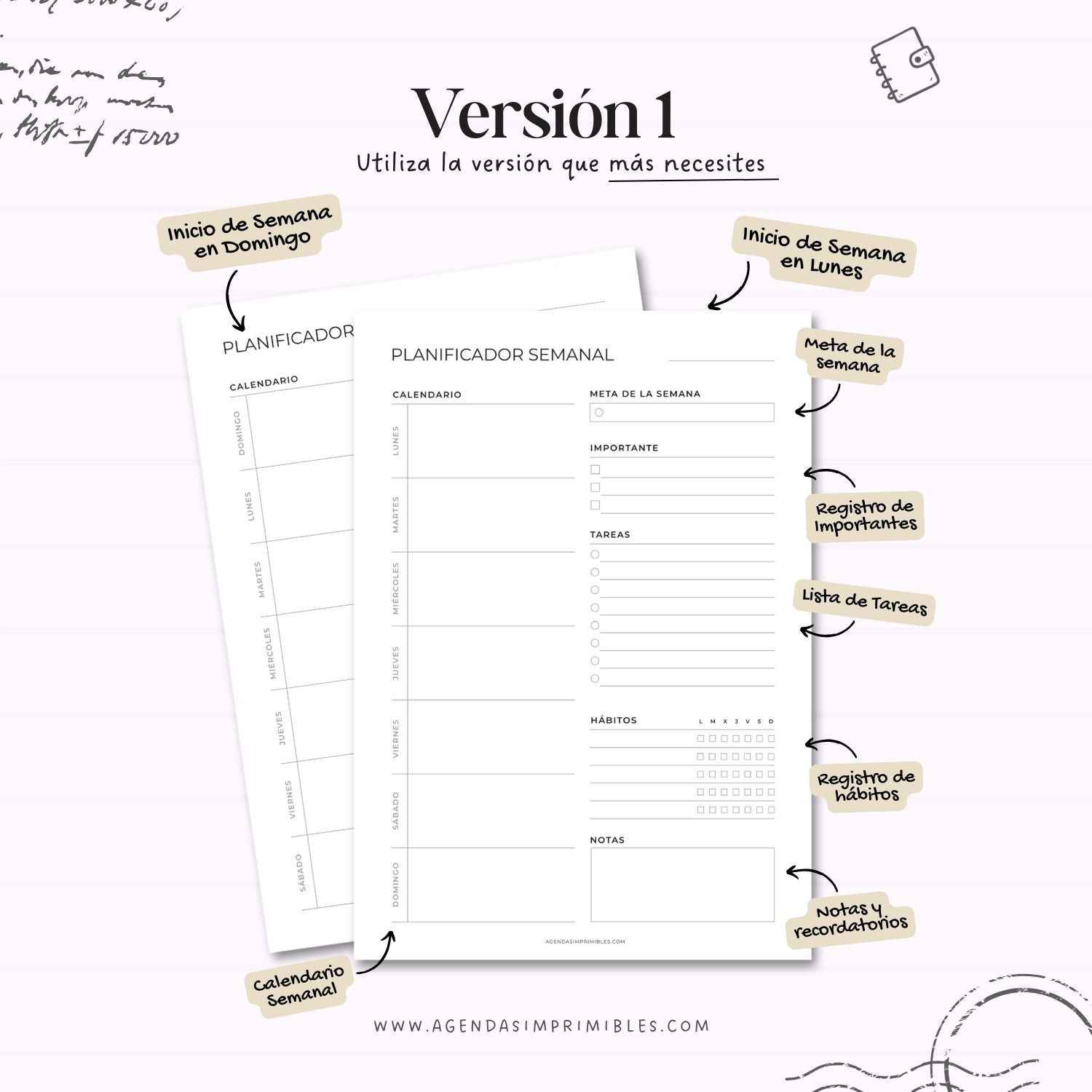 Planificador Semanal Doble