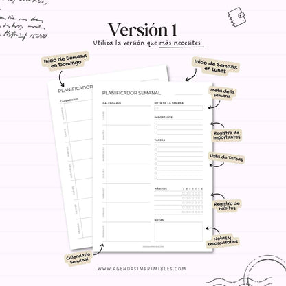 Planificador Semanal Doble