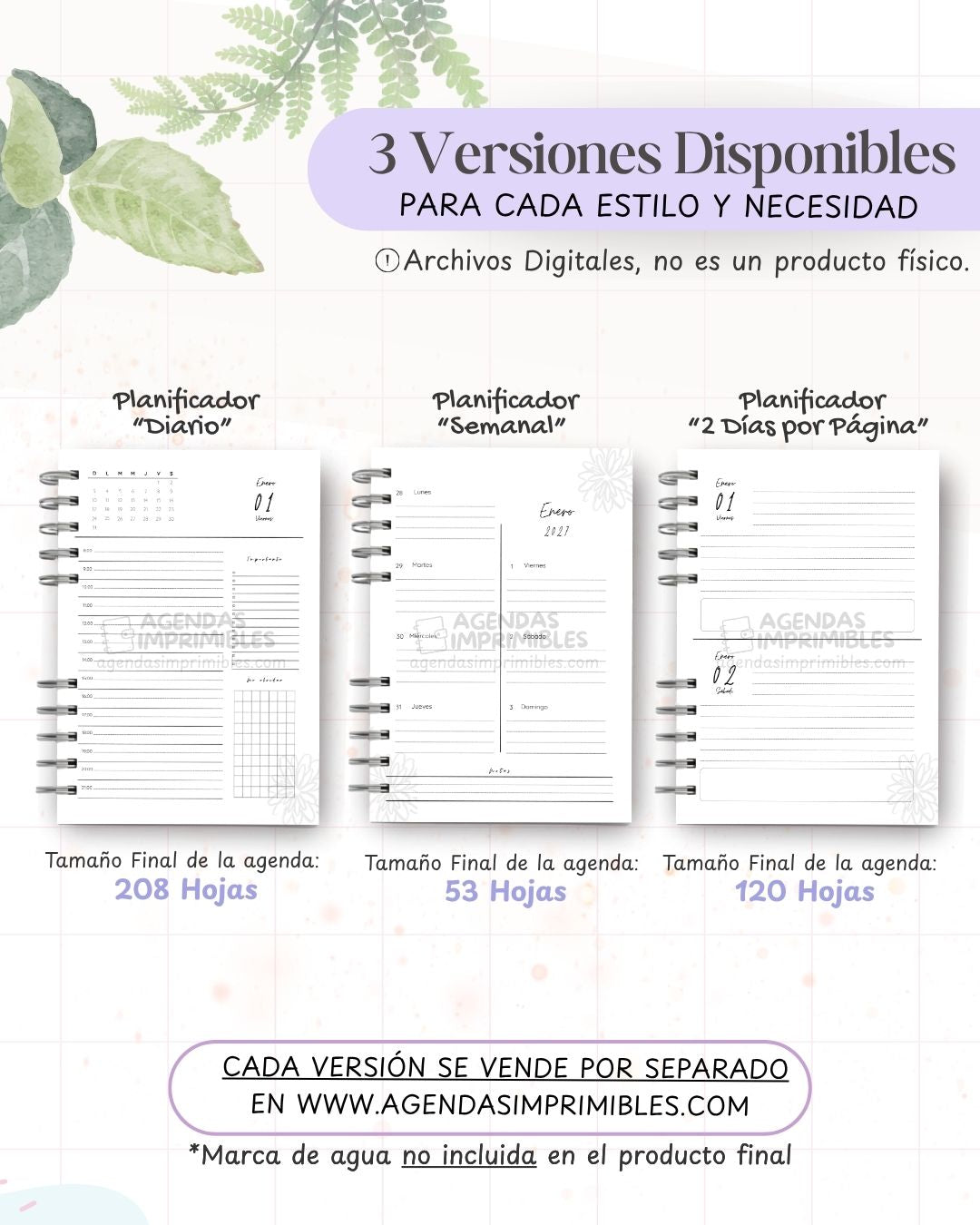 Agenda Minimalista 2027 - Archivo Imprimible - imagen 2