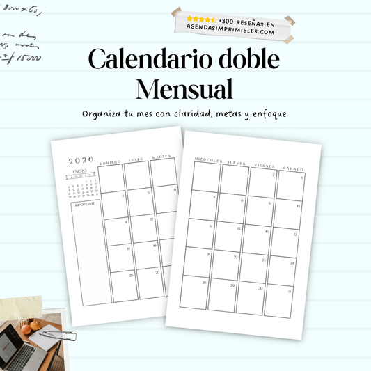 Agenda Estudiantil Minimalista Semanal| 2026