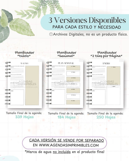 Agenda Hábitos Saludables 2027 - Archivo Imprimible - imagen 2