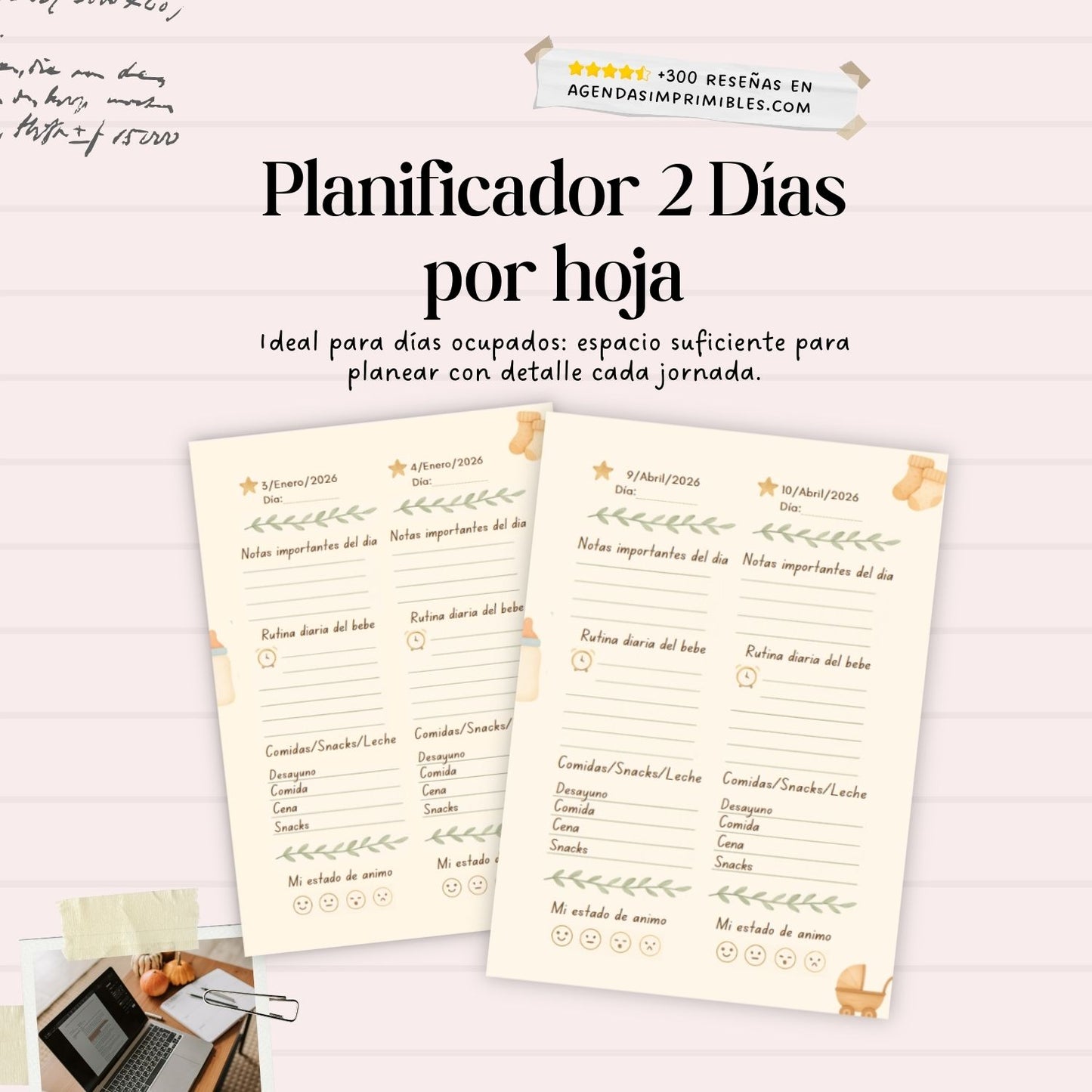 Agenda Pediátrica Dos Días x Pagina | 2026