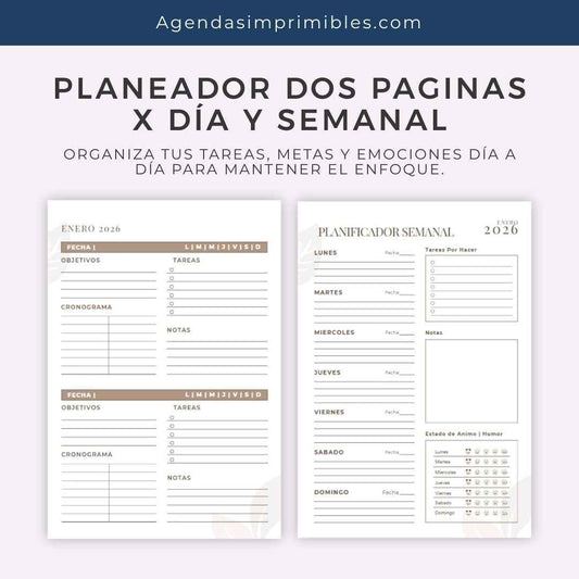 Agenda Emprendedora Dos Días x Pagina | 2026