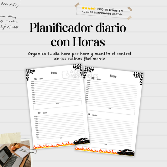 Agenda carros 2 días x Hojas | 2026