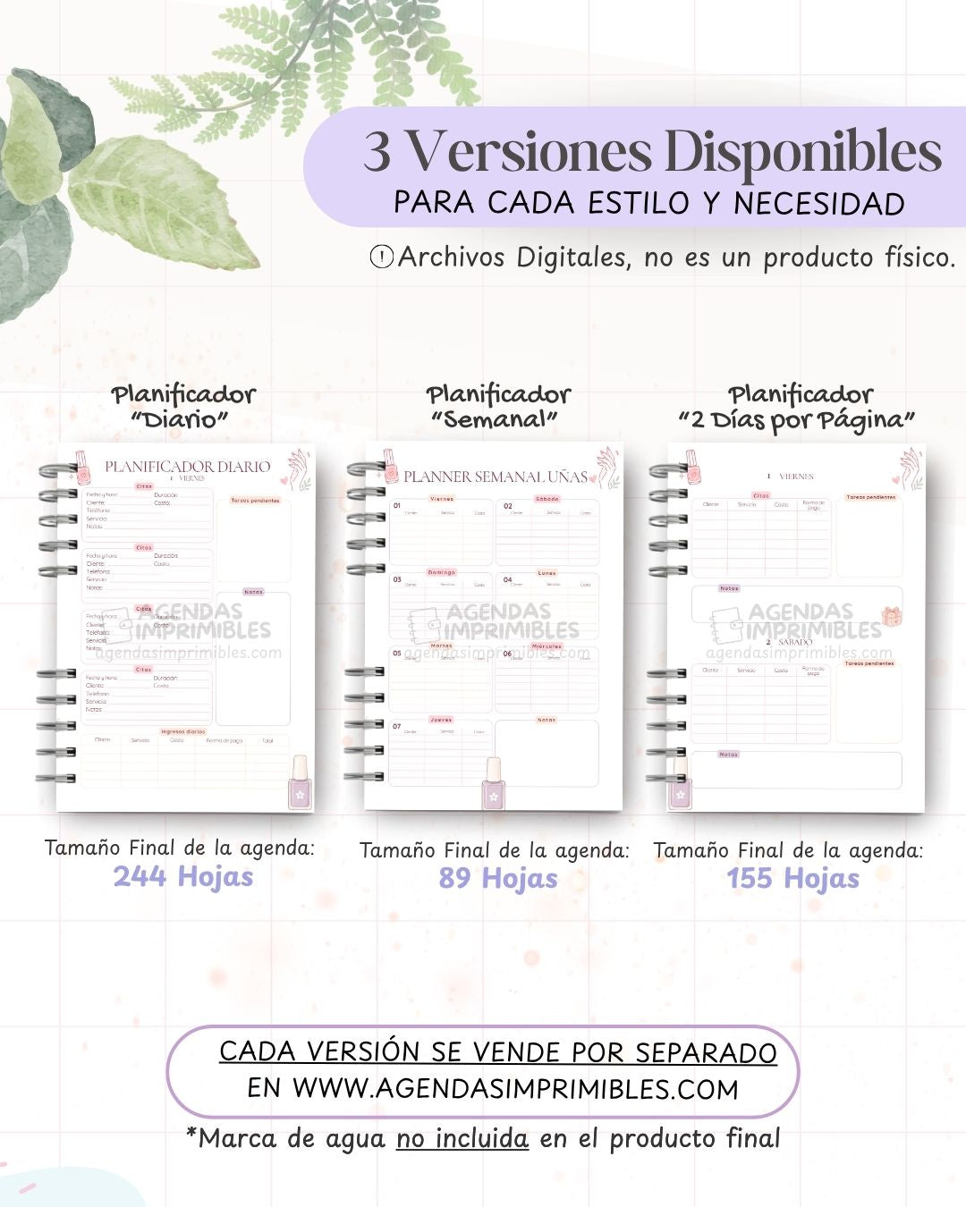 Agenda Manicurista 2027 - Archivo Imprimible - imagen 2