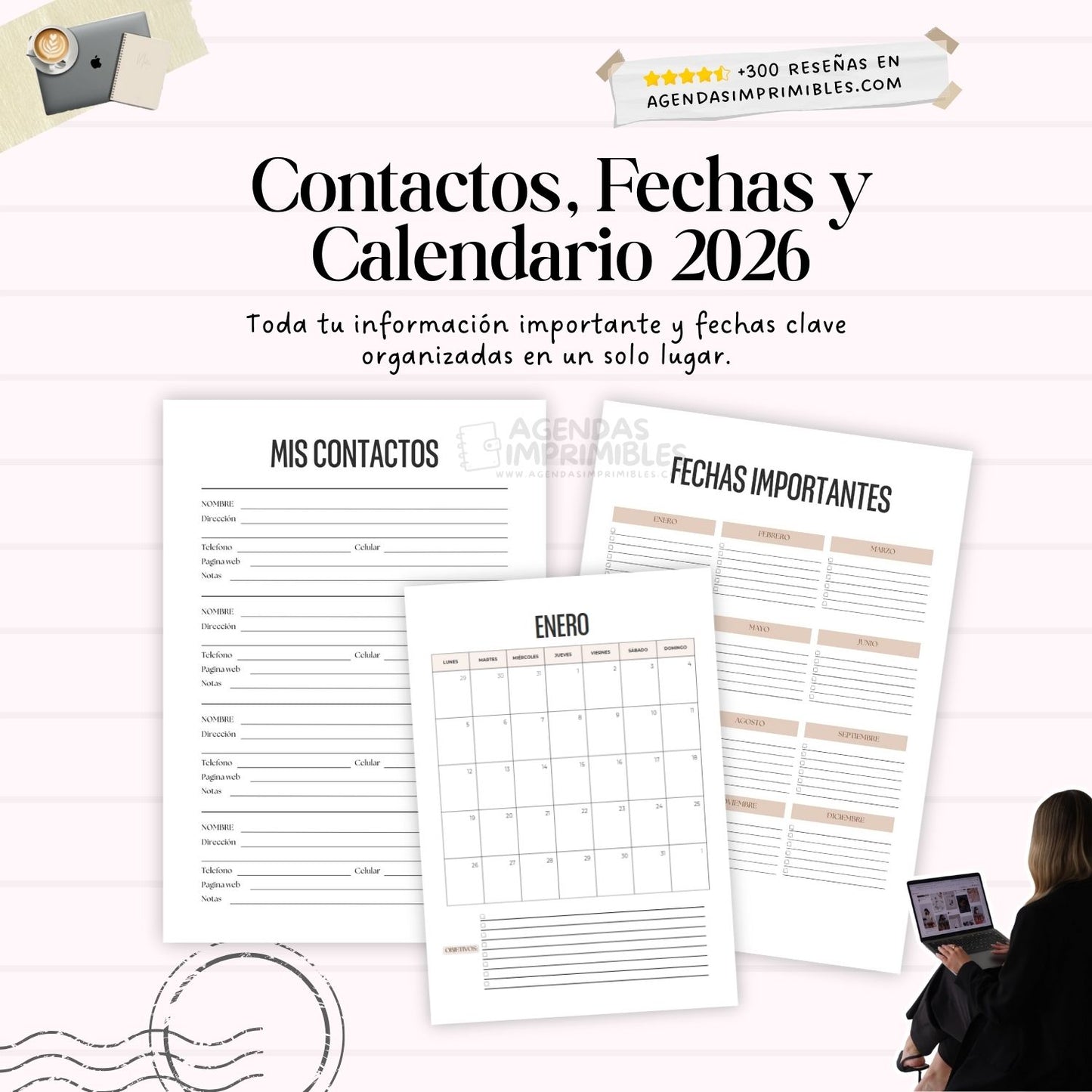 Agenda Beige Diaria | 2026