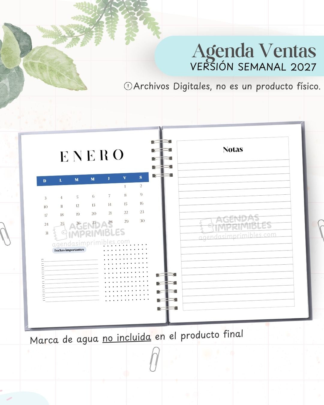 Agenda Ventas 2027 - Semanal - imagen 3