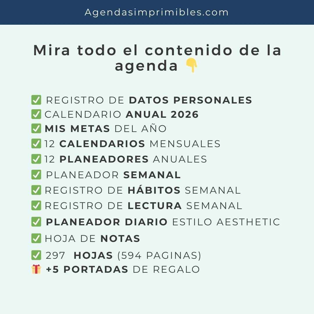 Agenda Mi Embarazo Semanal | 2026