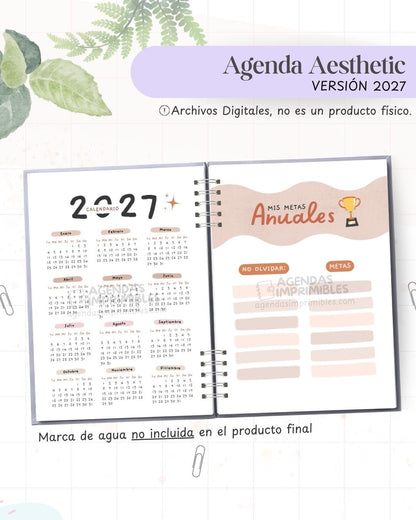 Agenda Aesthetic 2027 - Archivo Imprimible - imagen 3