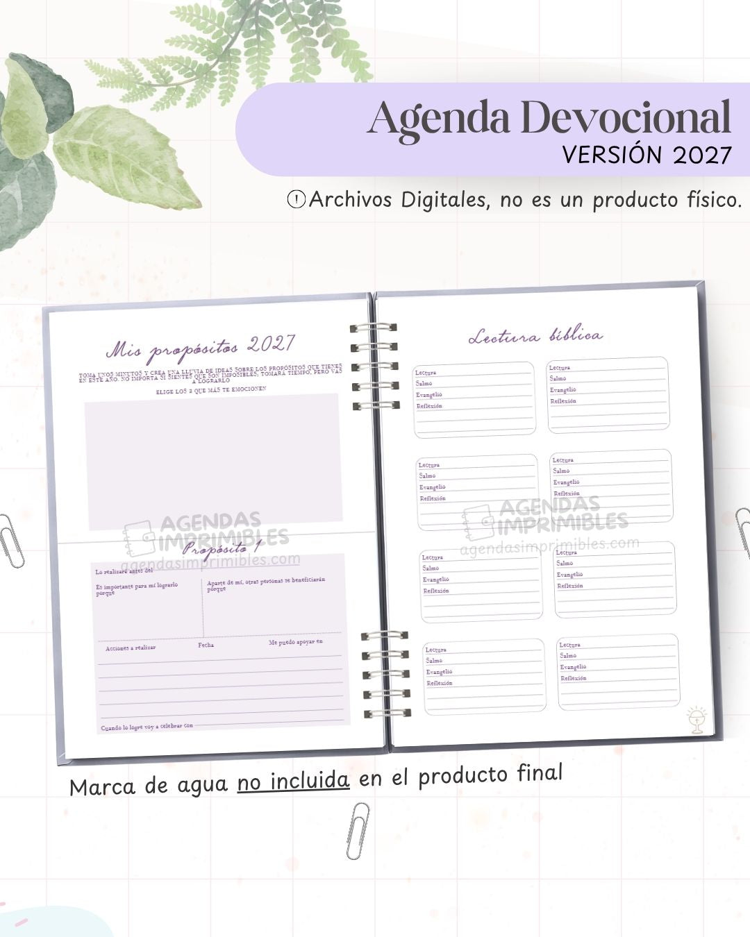 Agenda Devocional 2027 - Archivo Imprimible - imagen 3