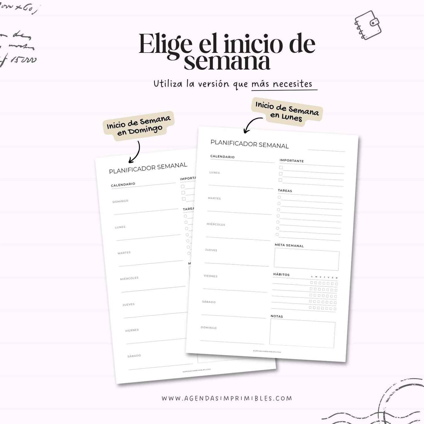 Planificador Semanal Imprimible