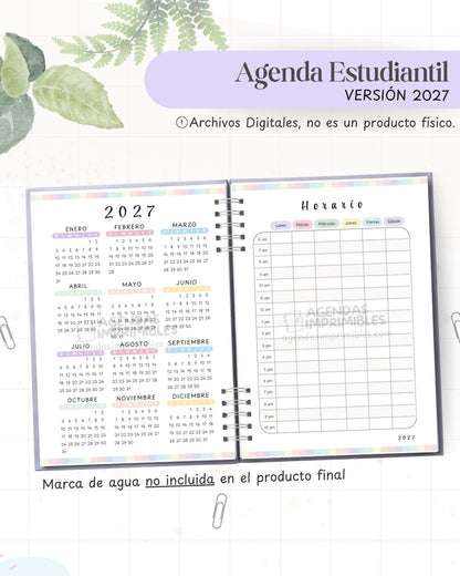 Agenda Estudiantil 2027 - Archivo Imprimible - imagen 3