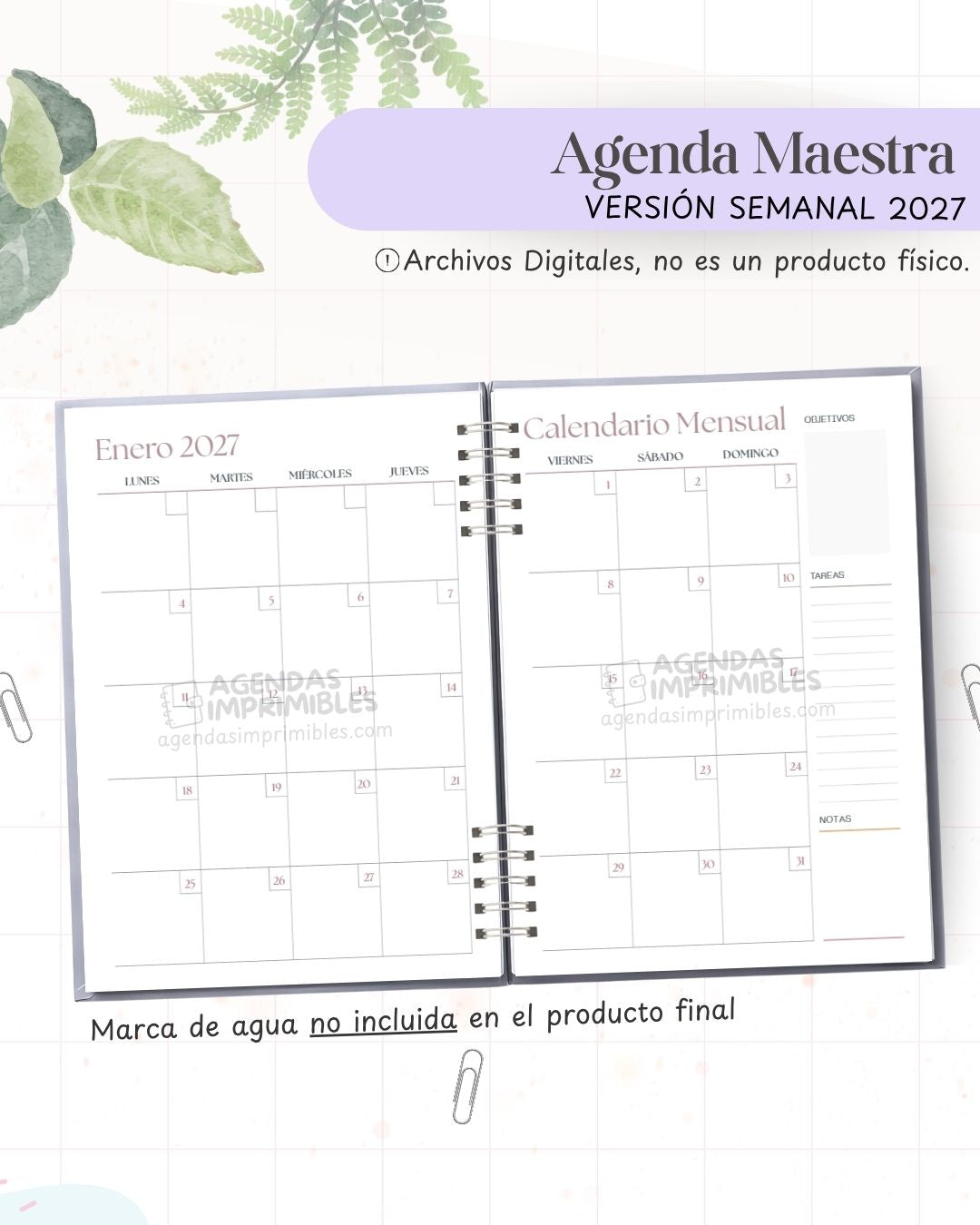 Agenda Maestra 2027 - Semanal - imagen 3
