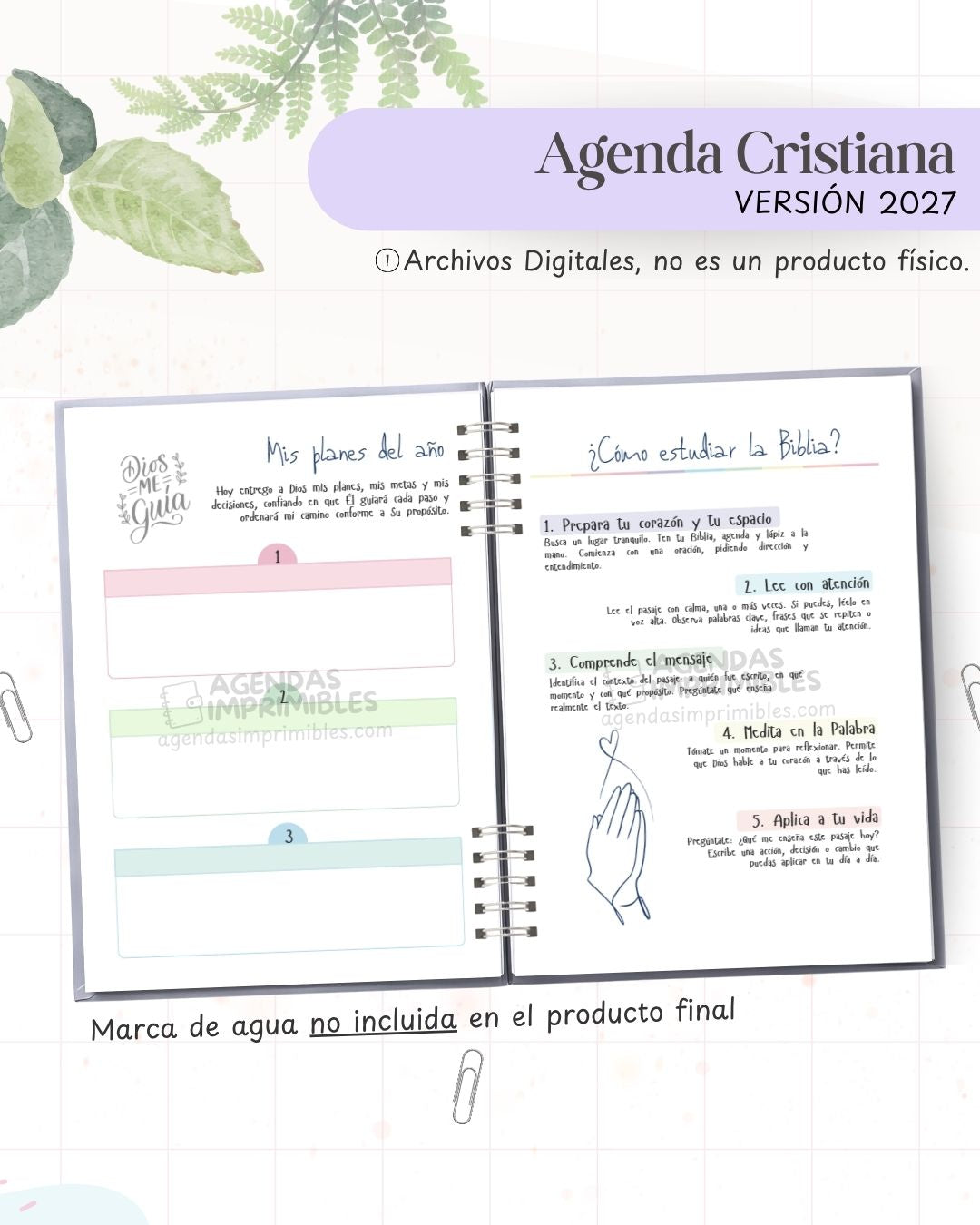 Agenda Cristiana 2027 - Archivo Imprimible - imagen 3