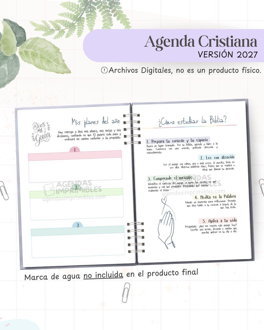 Agenda Cristiana 2027 - Archivo Imprimible