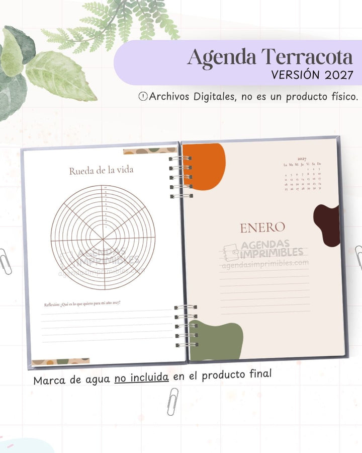 Agenda Terracota 2027 - Archivo Imprimible - imagen 3