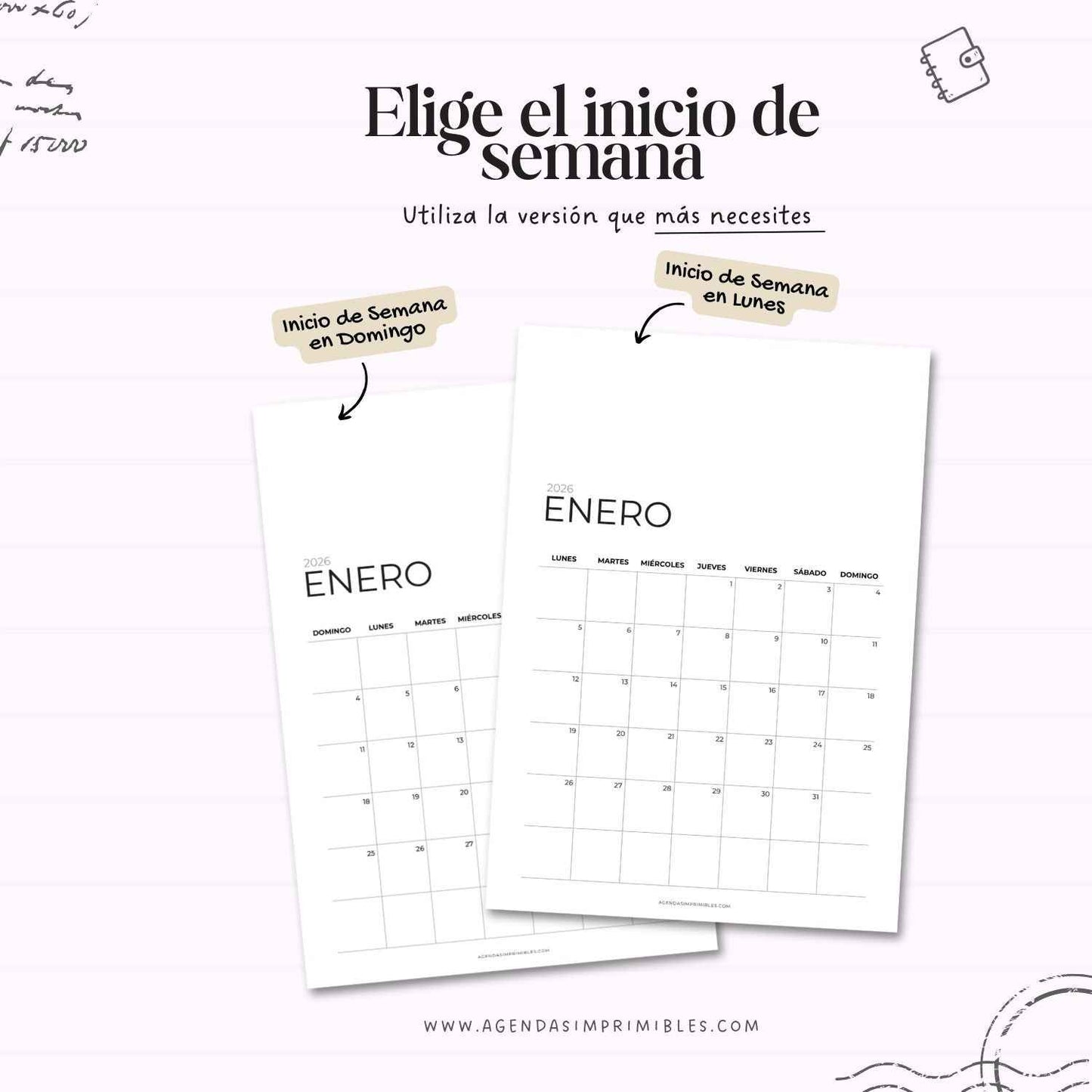 Calendario 2026 Mensual Vertical