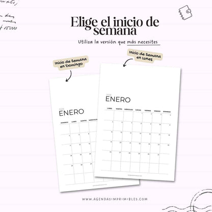 Calendario 2026 Mensual Vertical