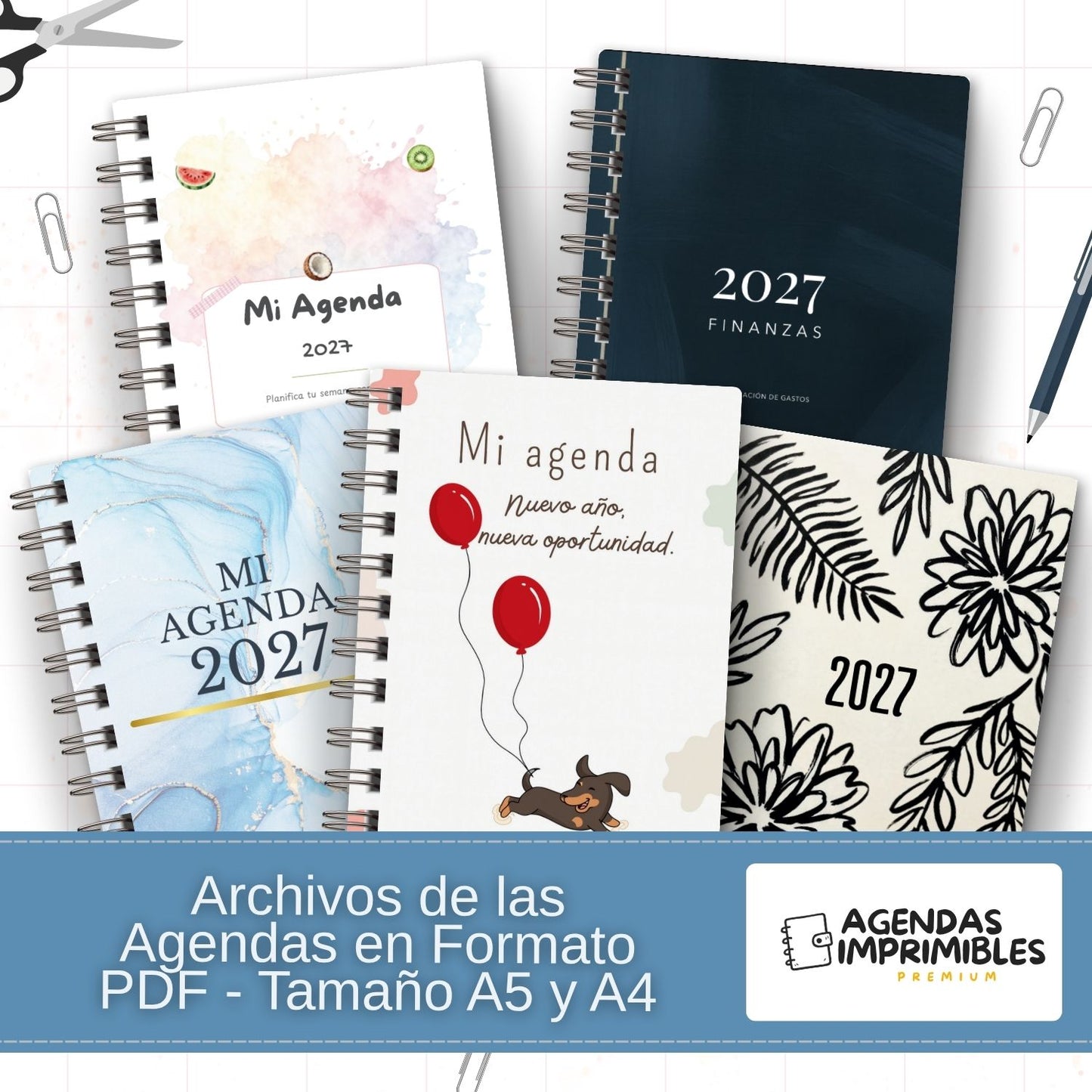 Pack de 25 Agendas Imprimibles 2027