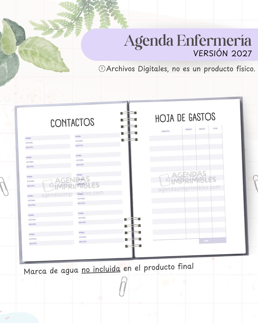 Agenda Lila 2027 - Archivo Imprimible - imagen 3