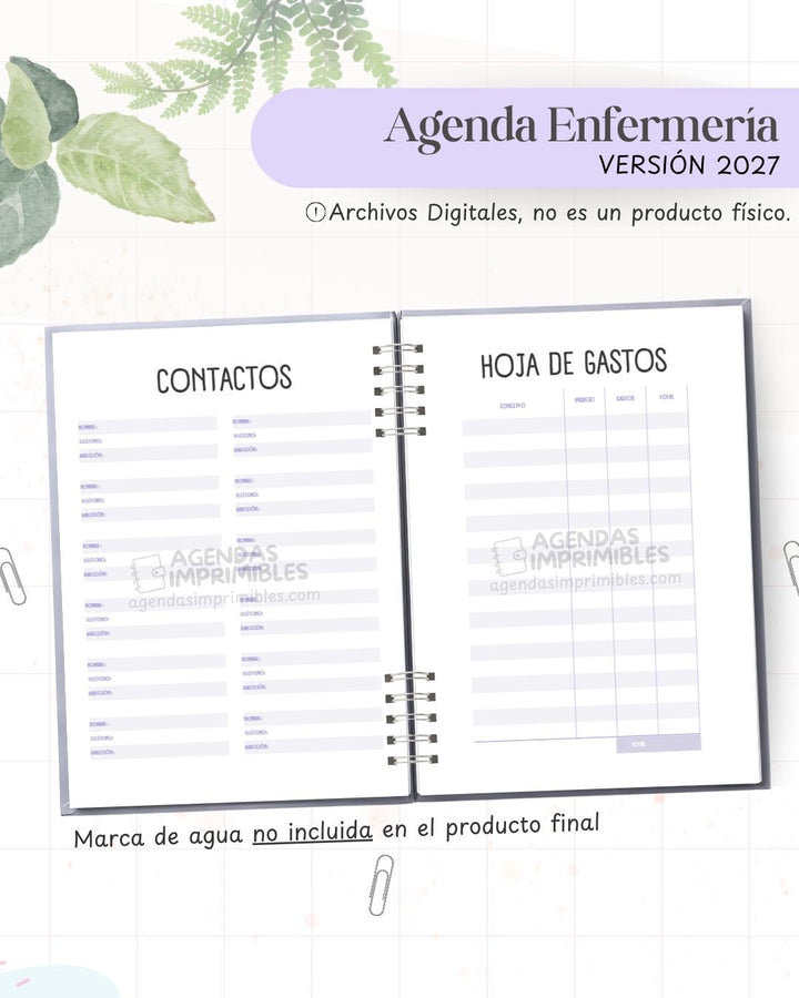 Agenda Lila 2027 - Archivo Imprimible - imagen 3